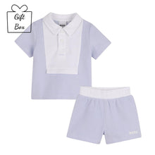 Load image into Gallery viewer, PRE ORDER - Babies Pale Blue Piqu­­é Shorts Set