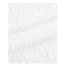 Load image into Gallery viewer, White Cable Knit Blanket
