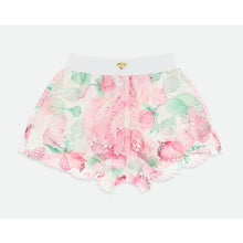 Load image into Gallery viewer, Pink &amp; White Printed Lace Shorts Set