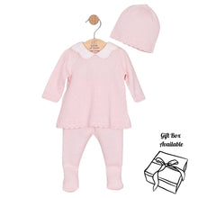 Load image into Gallery viewer, Pink Knitted 2 Piece &amp; Hat