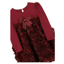 Load image into Gallery viewer, Burgundy Roses &quot;Lively&quot; Dress