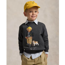 Load image into Gallery viewer, Dark Grey Polo Bear Sweat Top