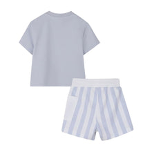 Load image into Gallery viewer, PRE ORDER - Babies Pale Blue Striped Shorts Set