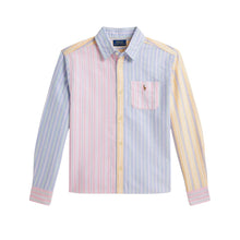 Load image into Gallery viewer, Girls Multicolour Striped Boxy Shirt