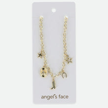 Load image into Gallery viewer, Gold Cowgirl Charm Necklace