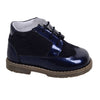 Navy Suede & Patent Boots