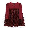 Burgundy Roses "Lively" Dress