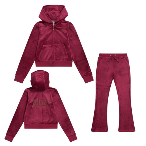 Red Plum Diamante Bootcut Tracksuit