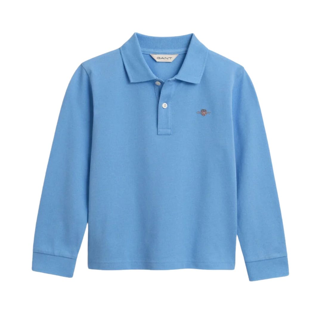 Blue LS Logo Polo Top