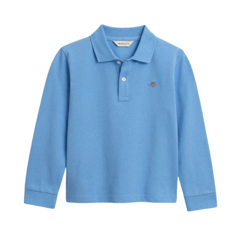 Blue LS Logo Polo Top