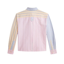Load image into Gallery viewer, Girls Multicolour Striped Boxy Shirt