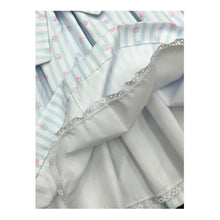 Load image into Gallery viewer, Blue &amp; White Striped Floral Dress &amp; Headband