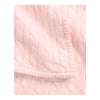 Pale Pink Cable Knit Blanket