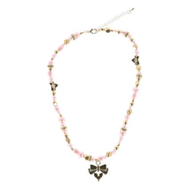 Load image into Gallery viewer, Pink Pearl &amp; Heart Necklace
