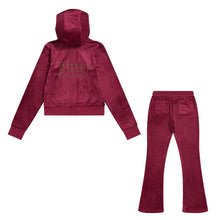 Load image into Gallery viewer, Red Plum Diamante Bootcut Tracksuit