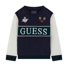 Load image into Gallery viewer, Navy Embroidered Logo Sweat Top