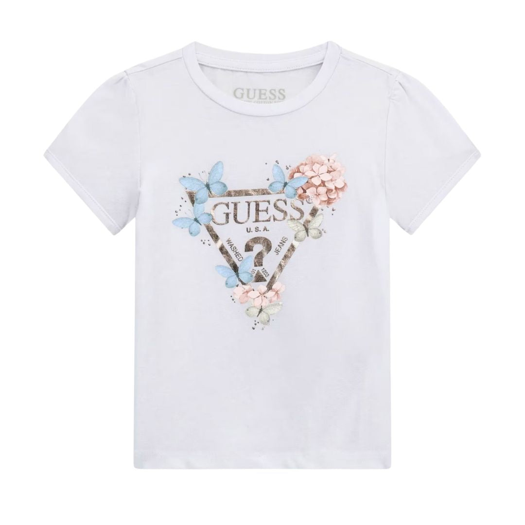 White Butterfly & Logo T-Shirt