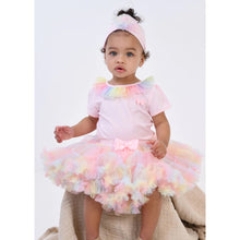 Load image into Gallery viewer, Pink Rainbow Tutu, Body &amp; Hairband Set