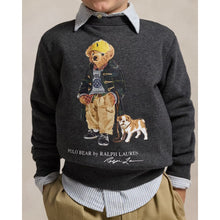 Load image into Gallery viewer, Dark Grey Polo Bear Sweat Top