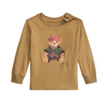 Load image into Gallery viewer, Babies Camel LS Polo Bear T-Shirt