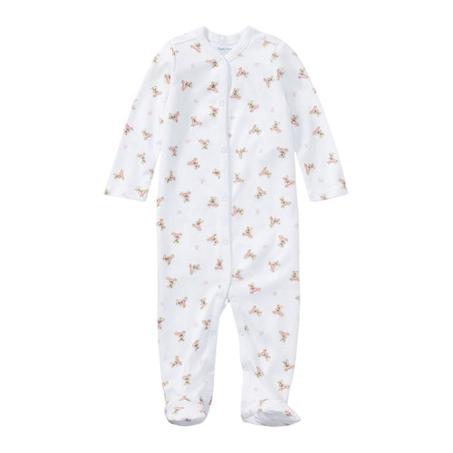 White & Pink Polo Bear Babygrow