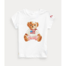 Load image into Gallery viewer, Baby Girls White Polo Bear T-Shirt