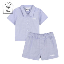 Load image into Gallery viewer, Babies Pale Blue Shirt &amp; Shorts Set