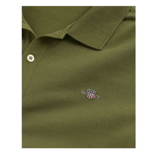Olive Green LS Logo Polo Top