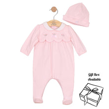 Load image into Gallery viewer, Pink Overlay Babygrow &amp; Hat