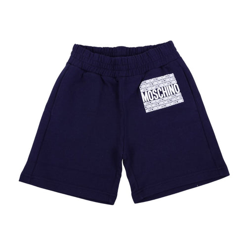 Navy Graphic Sweat Shorts
