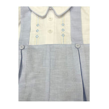 Load image into Gallery viewer, Pale Blue &amp; White Romper