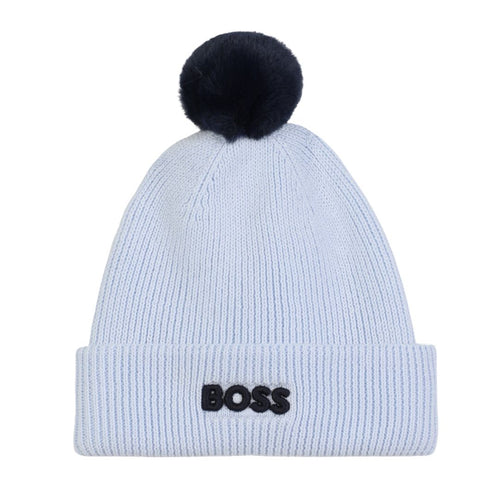 Babies Pale Blue Pom Pom Hat