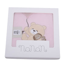 Load image into Gallery viewer, Pink Velour Padded Teddy Blanket