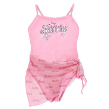 Load image into Gallery viewer, Pink Barbie Swimsuit &amp; Sarong Set