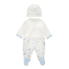 PRE ORDER - Blue Teddy Babygrow & Hat Set