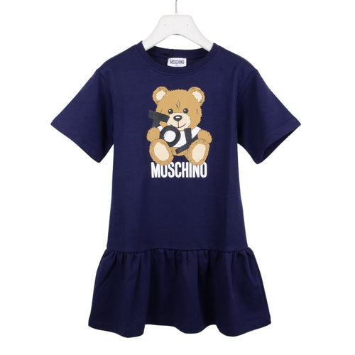 Navy Frill Teddy Dress