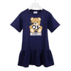 Navy Frill Teddy Dress