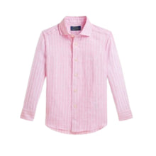 Load image into Gallery viewer, Pink Striped Linen Shirt