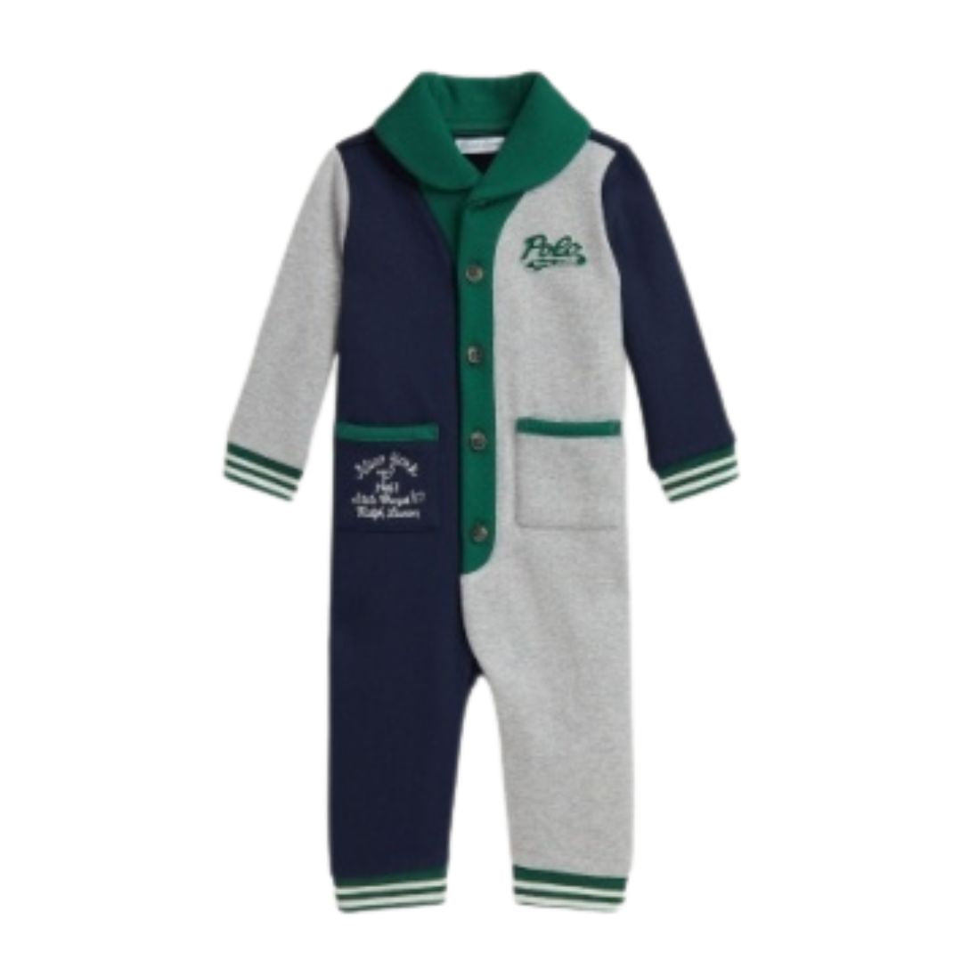 Navy & Grey Colour Block All In One
