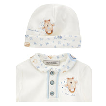 Load image into Gallery viewer, PRE ORDER - Blue Teddy Babygrow &amp; Hat Set