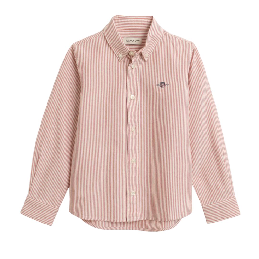 Deep Orange Striped Shirt