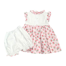 Load image into Gallery viewer, Pink Floral Dress, Bloomers &amp; Headband
