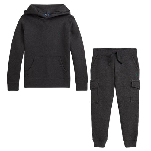 Dark Grey Cargo Hoodie Tracksuit