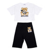 Black & White Teddy Cycling Shorts & T-Shirt Set