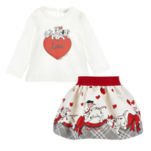Load image into Gallery viewer, Red &amp; Ivory Dalmatian Skirt Set