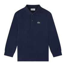 Load image into Gallery viewer, Navy LS Polo Shirt