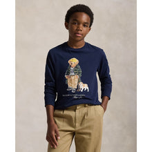 Load image into Gallery viewer, Navy Polo Bear LS Top