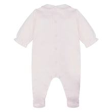 Load image into Gallery viewer, Pink Embroidered Flowers Babygrow