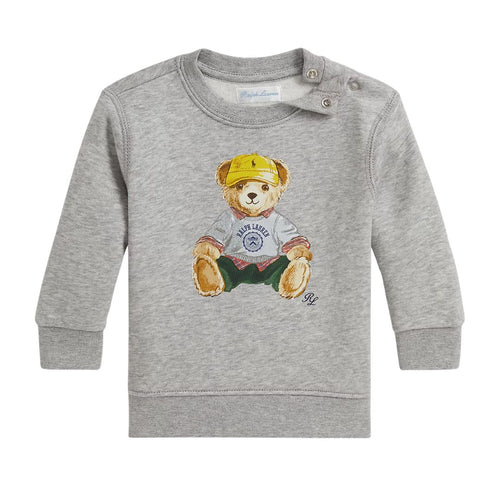 Babies Grey Polo Bear Sweat Top