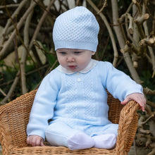 Load image into Gallery viewer, Blue Knitted All In One &amp; Hat
